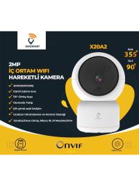 ONIXSMART X20A2 IÇ, Ortam Kablosuz Onvif  2MP PTZ Kamera IP kamera SES ALMA VERME  HAFIZA KARTI TAKILABİLİYOR tuya